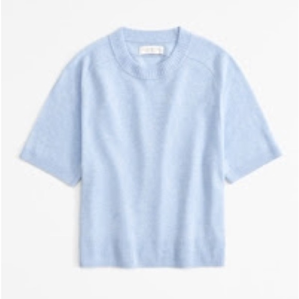 Light blue Abercrombie cashmere short sleeved sweater
